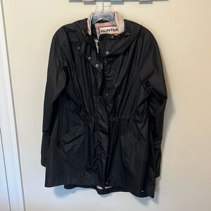 Hunter Women’s Original Swing Jacket - Hooded / Black / Size M / Cinch Waist